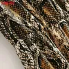 Tangada women snake print midi dress long sleeve autumn winter vintage bow tie lady female dress vestidos LJ200818