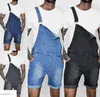 Fashionabla mäns rompers jeans jumpsuit suspender denim rosa grå blå sommar breda ben overaller jumpsuits byxor byxor hig238d