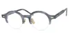 Lunettes optiques pour hommes et femmes, demi-monture de styliste, montures de lunettes rondes, unisexe, pour myopie, avec boîte