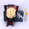 Fournitures de fête à la main 18pcs Savon Artificiel Roses Bouquet De Fleurs Anniversaire De Noël De Mariage Saint Valentin Cadeau Décoration De La Maison