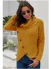 Nieuwe Collectie Womens Choker Truien Turtle Neck Cardigan Lange Mouwen Losse Streep Dames Wol Cottom Weave Casual Hoodie Maat S-2XL