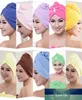 Serviette de séchage des cheveux Super absorbante à la mode Turban bonnet de bain peignoir chapeau enveloppement de la tête serviette de plage à séchage rapide