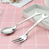 Creative Wrench Shape Tableware Home Kitchen Stainless Steel Fork Spoon Gift Fruit Dessrt Salad Forks Cutlery wholesale LZ0830