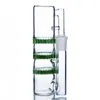 Ash Catcher Triple Fliter Perc 14mm Pipa per fumatori Giunto Accessori Bong per acqua Recycler Dab Rig Bong 18mm Maschio