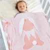 Coperte per bambini Neonato Coniglio Caldo Swaddle Wrap Passeggino Coperte Super Soft Infant Bambini Biancheria da letto Trapunte 100 * Sleeping Covers LJ201014