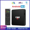 Android 10 T95 Süper Akıllı TV Kutusu Seti Top Allwinner H3 GPU G31 2G 16G WiFi Kablosuz 4K HD Medya Oyuncu X96Q