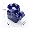 Elephant Ceramic Essential Oil Lamp Aroma Lamp Petal Incense Burner Lamp Aroma Diffuser Home Decoration Ornaments EEF4361