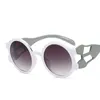 Lunettes de soleil rondes creuses pour femmes, lunettes de soleil de styliste de marque, mode Gafas Feminino Holder11963410