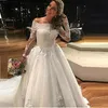 Amazing New Dubai Lace Ball Gown Wedding Dresses Arabic Off the Shoulder steven khalil Formal Wedding Gowns