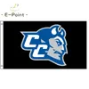 NCAA Central Connecticut Blue Devils Flag 3 * 5ft (90cm * 150cm) 폴리 에스테르 깃발 배너 장식 플라잉 홈 가든 플래그 축제 선물