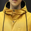 Automne Hip Hop À Capuche Patchwork Hommes Veste Manteau Mâle Hoodies Manteaux 2019 Hommes Jaune Streetwear À Capuche Bomber Veste M4XL T200502