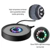 Aquarium LED luz submersível Submersível Tanque de Peixe Bolha Air Stone Disco Luz Multi-Colored Aquário Decorações D30 Y200922