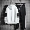 Erkek Trailsits Sıradan eşofman erkek kapüşonlu sweatshirt kıyafeti bahar sonbahar erkek setleri spor giyim erkek hoodiepants 2pcs jogging spor takım elbise 220905