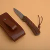 1 шт. New Damascus складной нож VG10 Damascus Steel Blade Rosewood + листовая ручка из нержавеющей стали шарикоподшипника EDC подарочные ножи