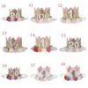 26 styles bandeaux de couronne de fleurs fête d'anniversaire bébé filles diadème bandeaux enfants accessoires de cheveux princesse Glitter Sparkle mignon Hea1815035