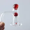 Raucherzubehör Vollverschweißter, abgeschrägter Kantenmixer, Quarz-Banger-Nägel mit Glasperlen für Wasserbongs