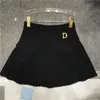 Estilo preppy branco respirável plissado uma linha de dança mini saias femininas nova primavera verão cintura alta bolso costura inchado saia curta