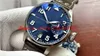 Mens Luxury Top Quality Cal.51111 46mm Blue Dial Watch 7 Day Dynamic Savings Sapphire Automatic Mechanical Mens 2021 Klockor