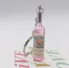 Harz Bier Wein Flasche Schlüsselbund Verschiedene Farben für Frauen Männer Auto Tasche Schlüsselring Anhänger Beitritt Hochzeit Party Geschenk GC769
