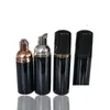 50 ml schwarze Reise-Schaumflaschen, Kunststoff-Schaumflaschen mit schwarz/gold/silberner Pumpe, Handwaschseife, Mousse, Cremespender, sprudelnd