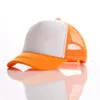 Cappelli da camionista per bambini 5 pannelli Cappelli da sole in bianco Berretti da baseball in rete Sport estivi regolabili per bambini Cappellini da baseball