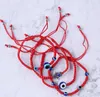 Pulsera de tejido a mano Lucky Kabbalah Red String Hilo Hamsa Pulseras azul turco malvado ojo encanto joyería fatima amistad