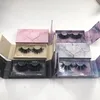 Wholesale marble heart design empty box custom private logo packaging for 16mm-27mm long mink eyelashes strip lashes vendor