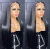 28 tum 13x4 raka spetsfront brasilianska wig kvinnor full HD transparent peruk