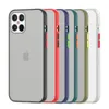 For iPhone 12 Pro Max 6.7 12 Mini 5.4 Skin Protective Sleeve FrostedTPU+PC Phone Case ,Matte Shockproof Back Case Cover D1