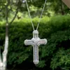 Victoria Wieck Luxury Jewelry Real 925 Sterling Silver Pave White Topaz Cz Diamond Gemstones Cross Pendant Lucky Women Necklace Fo9406186