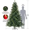 米国の株式7.5FT FIRの人工的なクリスマスツリー高品質のPEクリスマスツリーの固体の折りたたみ式金属スタンドW49819950