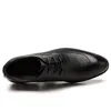 أزياء اللباس أحذية الرجال الأسود أحذية رسمية الرجال الدانتيل يصل الزفاف أكسفورد للأعمال جلد طبيعي