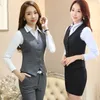 Slim Short Karriere Formale Damenweste Schwarz Grau Rot Gilet Femme Weste Ärmellose Jacke Büro Dame Weste Arbeitskleidung 5XL 201102