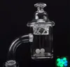 25mm Spin Quartz Banger Set met Terp Pearl Quartz Ball Insert en Spinning Carb Cap Domeless voor Roken Pipe Glass Bong