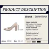 SOPHITINA Bequeme Pumps mit quadratischem Absatz, Slip-on-Mode, spitze Zehen, hochwertige Kid-Wildleder-Schuhe, flache neue Damenpumpen SC141 Y200113