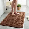 Home Bathrooms Mat Non-slip Pebble Carpets Absorbent Lavatory Bedroom Floor Toilet Memory Foam Washable Rug Bathroom Decor Mats a28