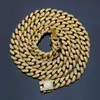 Projektant biżuterii męskiej 14K złota Miami Cuban Link Łańcuch krawężnika 14 mm dla męskiego naszyjnika damskie Prawdziwy wytrzymały anty-tarish plated235J