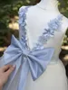Дизайнер цветок девочки платья Jewel шеи выполненные на заказ девушки Pageant платье Бисер Аппликации рукавов девушки день рождения Wear