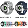 20mm 22mm 26mm Watch pasek pasek do Garmin Fenix ​​7 7x 7x 6 6x 6x 5 5S 5x Pro Plus Szybkie wydanie Garmin Epix / Tactix Delta / Enduro / Vertix2 Silikonowy Watchband Correa