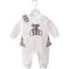 4-stcs sets voor pasgeboren babymeisjes plaid rompers+hoeden+slabbetjes+schoenen voorjaar herfst