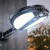 70led Solar Light Wall Lamp Fjärrkontroll PIR Motion Sensor Body Induktion Utomhus IP65 Rund Solar Street Light Garden Lamp