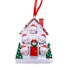 Newest White Christmas House Mask Baby Charm Christmas Tree Ornaments DIY Handwritten Wishes Ornaments Free Shipping