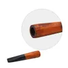 HoneyPuff Premium Ebony Wood Smoking Pipe Creative Filter Wooden Pipe Tobacco Cigarette Holder Standard Size Cigarettes Pocket Size