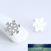Summer Autumn Style Silver Color Women Favorite Snowflake Ear Stud Earrings Classic Christmas Love Gift EAR-0619