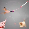 Cat Toys Pet Toy Cute Design Plastic Steel Wire Feather Teaser Wand Toy For Cats Interactive Products Pet 90cm 307I