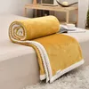 Blanket Soft Warm Milk Wool Blanket For Beds Faux Fur Mink Throw Solid Color Sofa Cover Bedspread Winter Blankets Dropship JY 201112