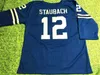 Custom Football Jersey Men Ungdom Kvinnor Vintage Roger Staubach Anpassad Throwback B 3/4 Ärm Sällsynt Högskolans storlek S-6XL eller något namn och nummertröjor