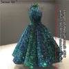 Party Dresses Serene Hill Green O-Neck Tank Evening Dress Sleeveless Sequins Sparkle Sexy Formal Real Po 2021 BHA20631