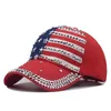 Moda Prezydent Trump Hats Haft Dorosły Dorosły Czapka Baseballowa Pięć Spiczasta Star Printing USA Kapelusz Flaga National 10 9nx G2