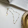 Орьяна 925 Стерлинговое серебро Спутниковая цепь ожерелье для женщин Уникальный крошечный минимальный из бисера цепь Choker минималистский тонкий ювелирные изделия Q0531
